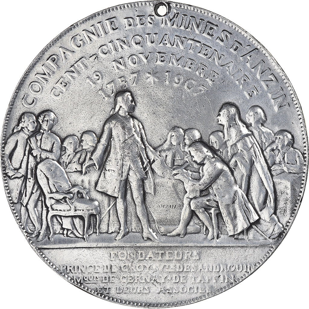 Francia, medalla, Compagnie des Mines d'Anzin, Business & industry, 1907