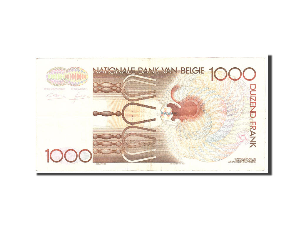 Banknote, Belgium, 1000 Francs, 1980, Undated, KM:144a, EF(40-45)
