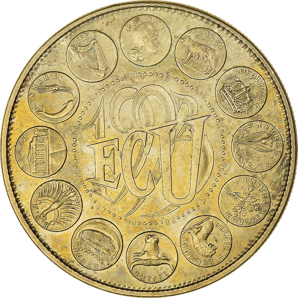 Francia, medaglia, Ecu Europa, Marianne, Politics, 1992, Rodier, BB+, Bronze