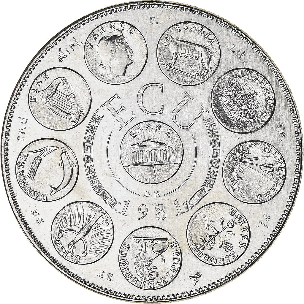 France, Medal, Ecu Europa, Europe Assise, Politics, 1981, Rodier, MS(63)