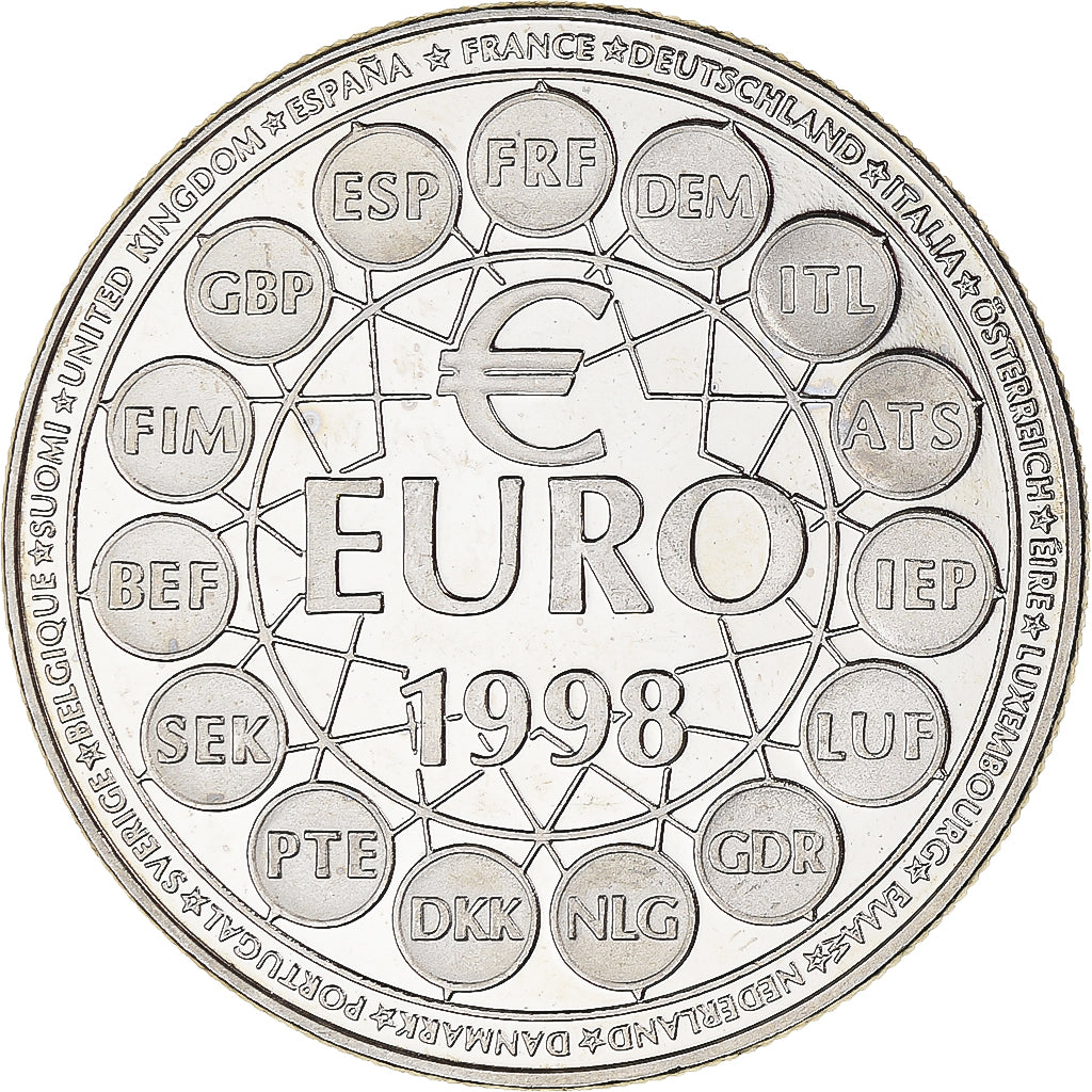 France, Medal, Ecu Europa, Politics, 1998, MS(63), Copper-nickel