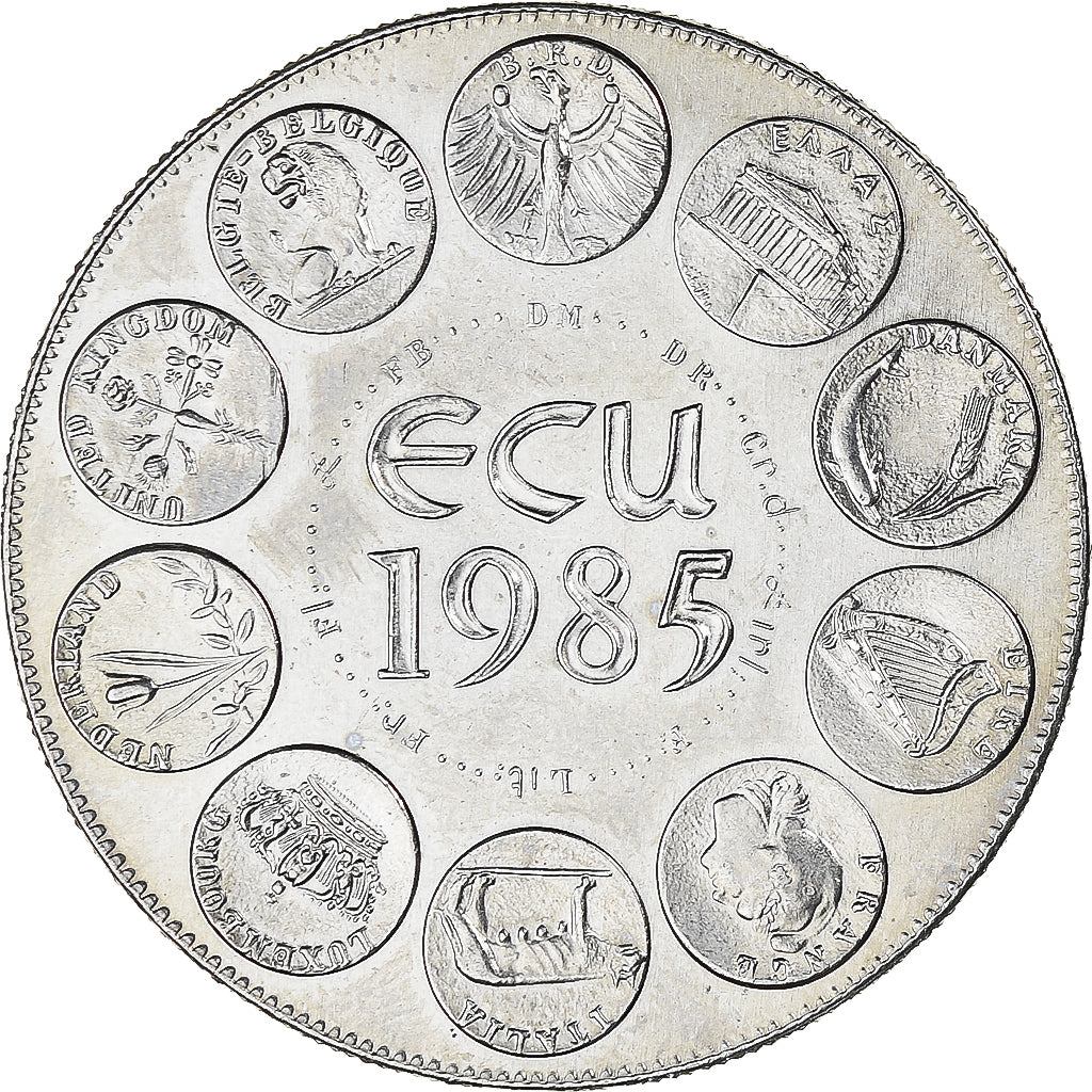 Francia, medaglia, Ecu Europa, Politics, 1985, SPL, Rame-nichel