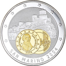 Saint Marin , Médaille, Europa, Politics, 2004, SPL+, Cuivre plaqué Argent
