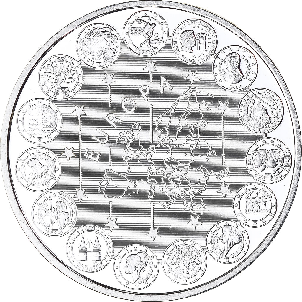 Saint Marin , Médaille, Europa, Politics, 2004, SPL+, Cuivre plaqué Argent