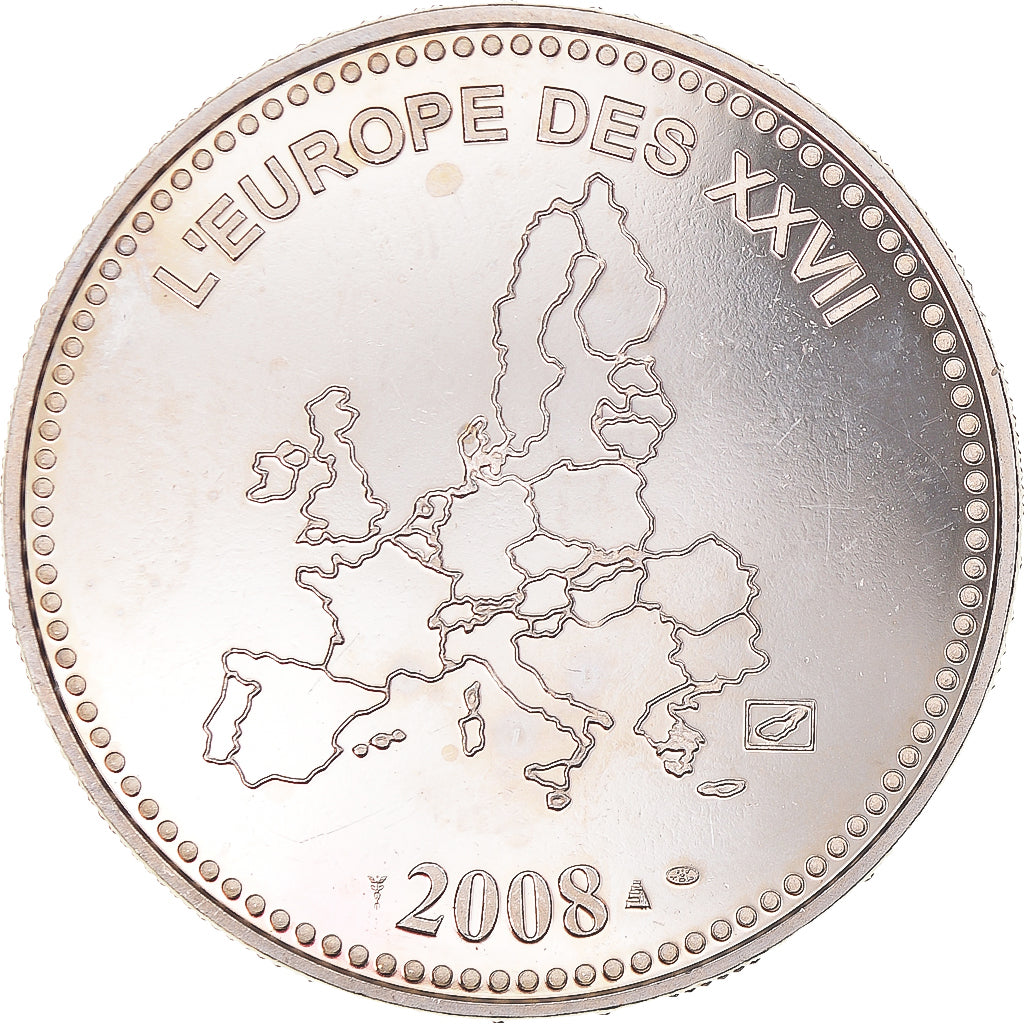 Frankreich, Medaille, L'Europe des XXVII, Veme République, Politics, 2008, UNZ