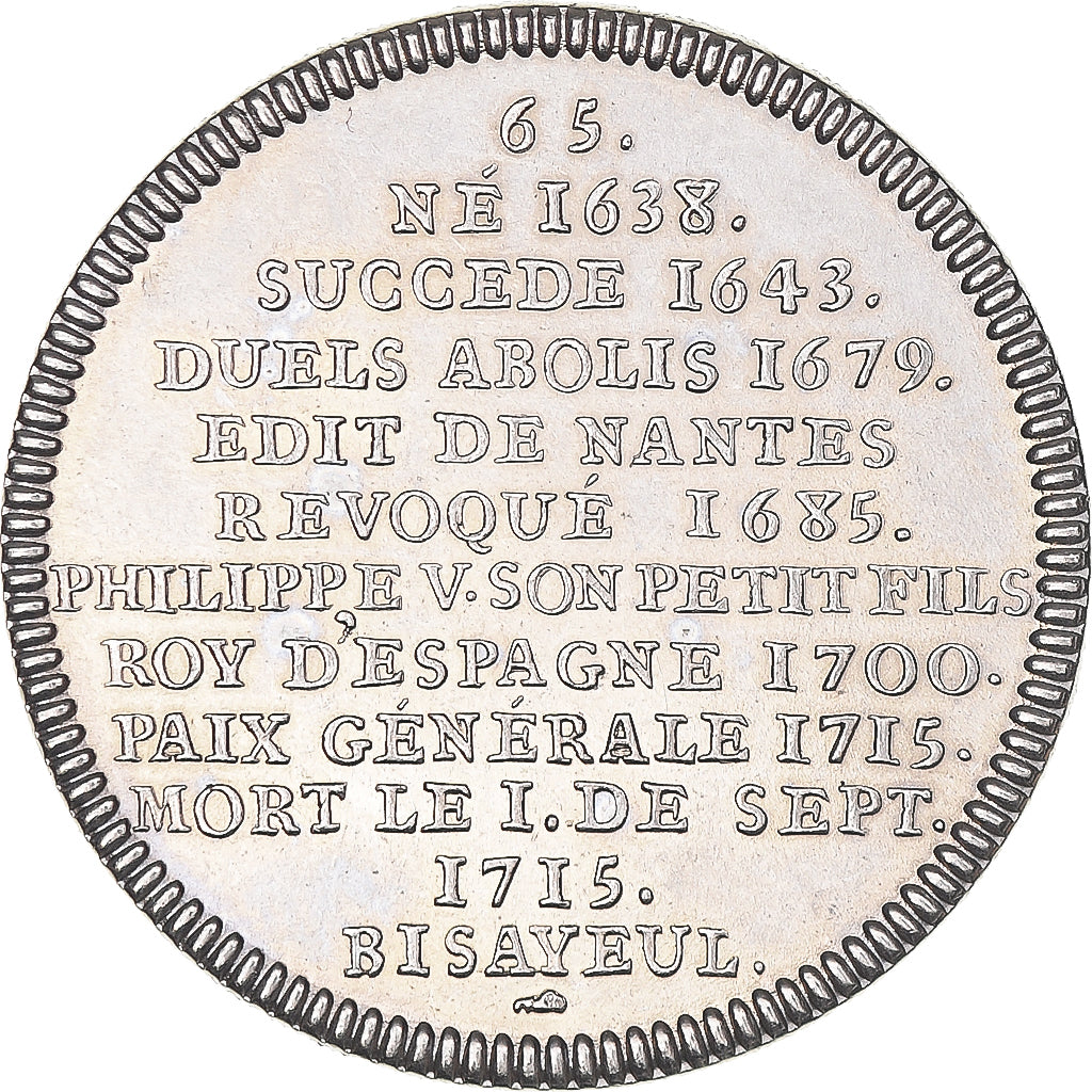 Francia, medalla, Les rois de France, Louis XIV, History, SC+, Níquel