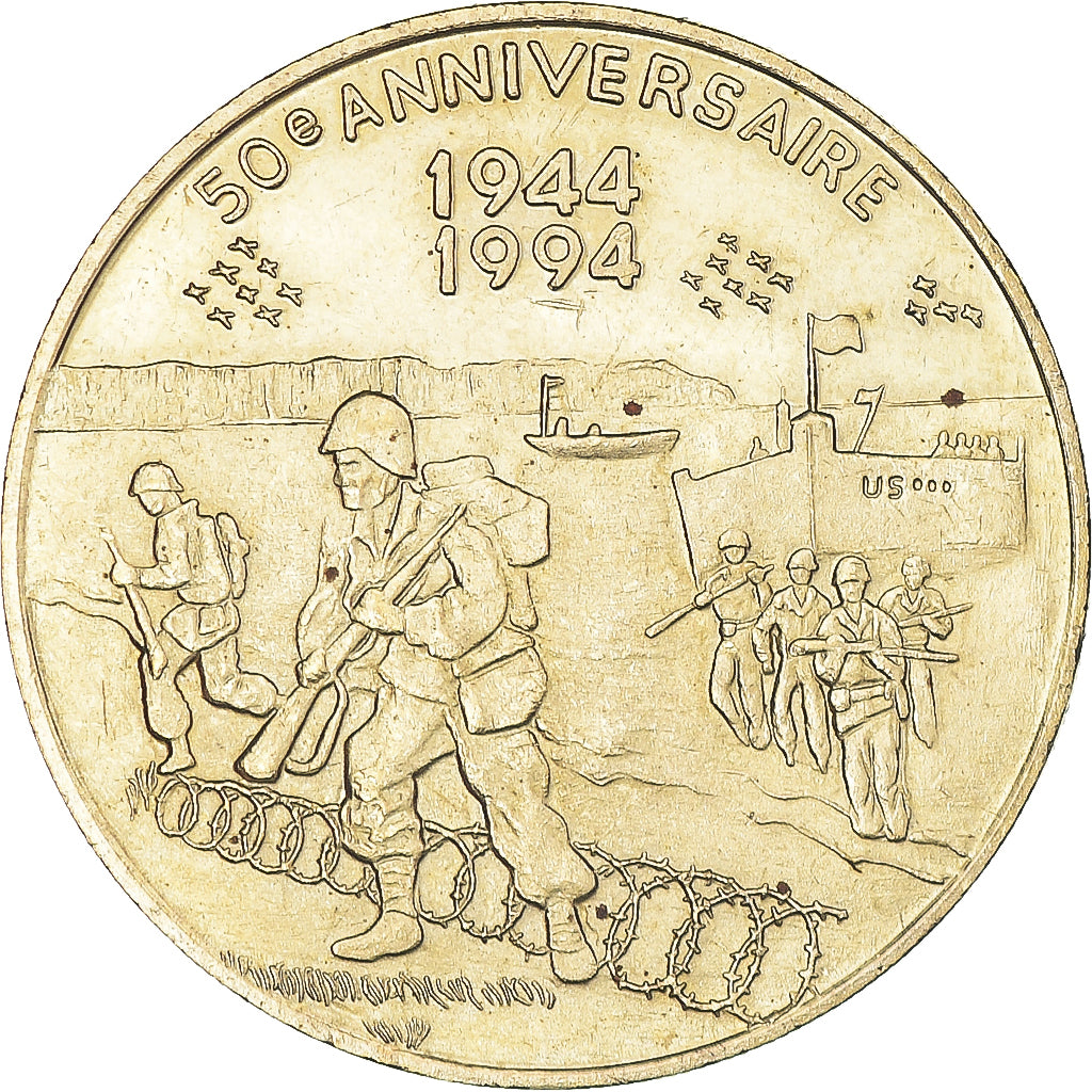 France, Token, 50ème Anniversaire du Débarquement, Jour J, WAR, 1994