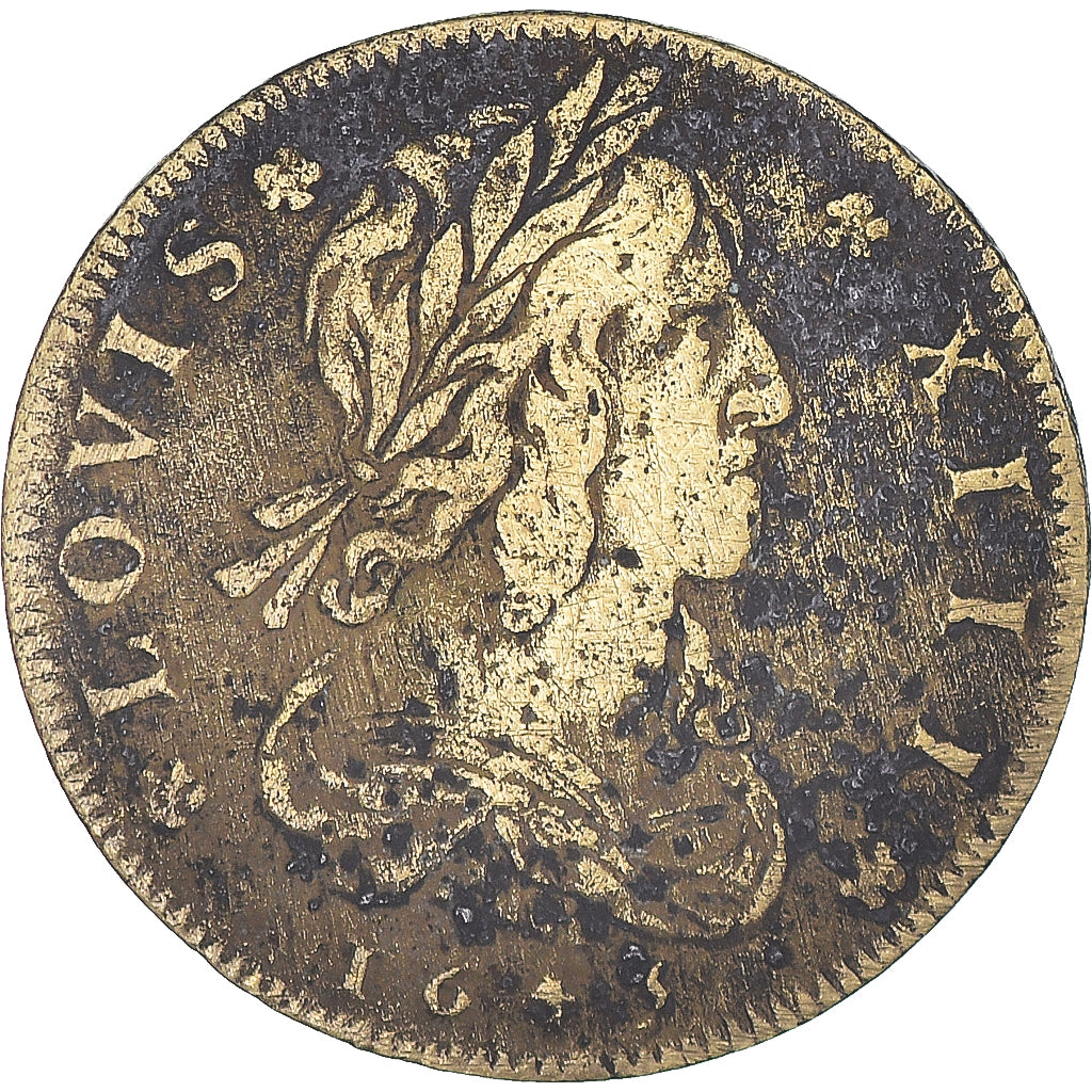 France, Token, Louis XIII et Louis XIV, History, 1644, Nicholas Briot