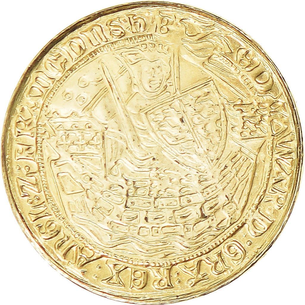 Francia, medaglia, Reproduction miniature du Noble d'Or, 1983, FDC, Oro
