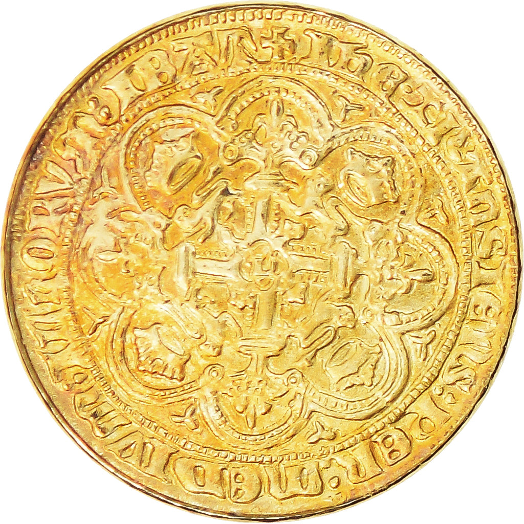 Francia, medaglia, Reproduction miniature du Noble d'Or, 1983, FDC, Oro