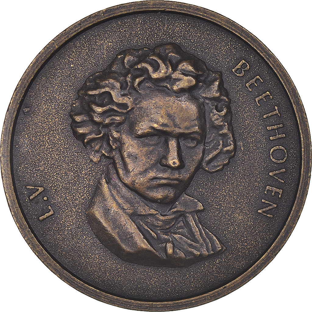 Frankrijk, Medaille, Musique, Ludwig Von Beethoven, ZF+, Bronzen