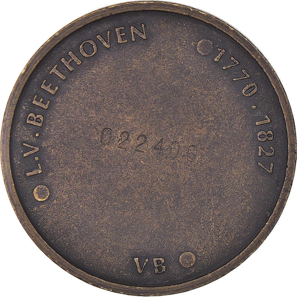 Frankrijk, Medaille, Musique, Ludwig Von Beethoven, ZF+, Bronzen