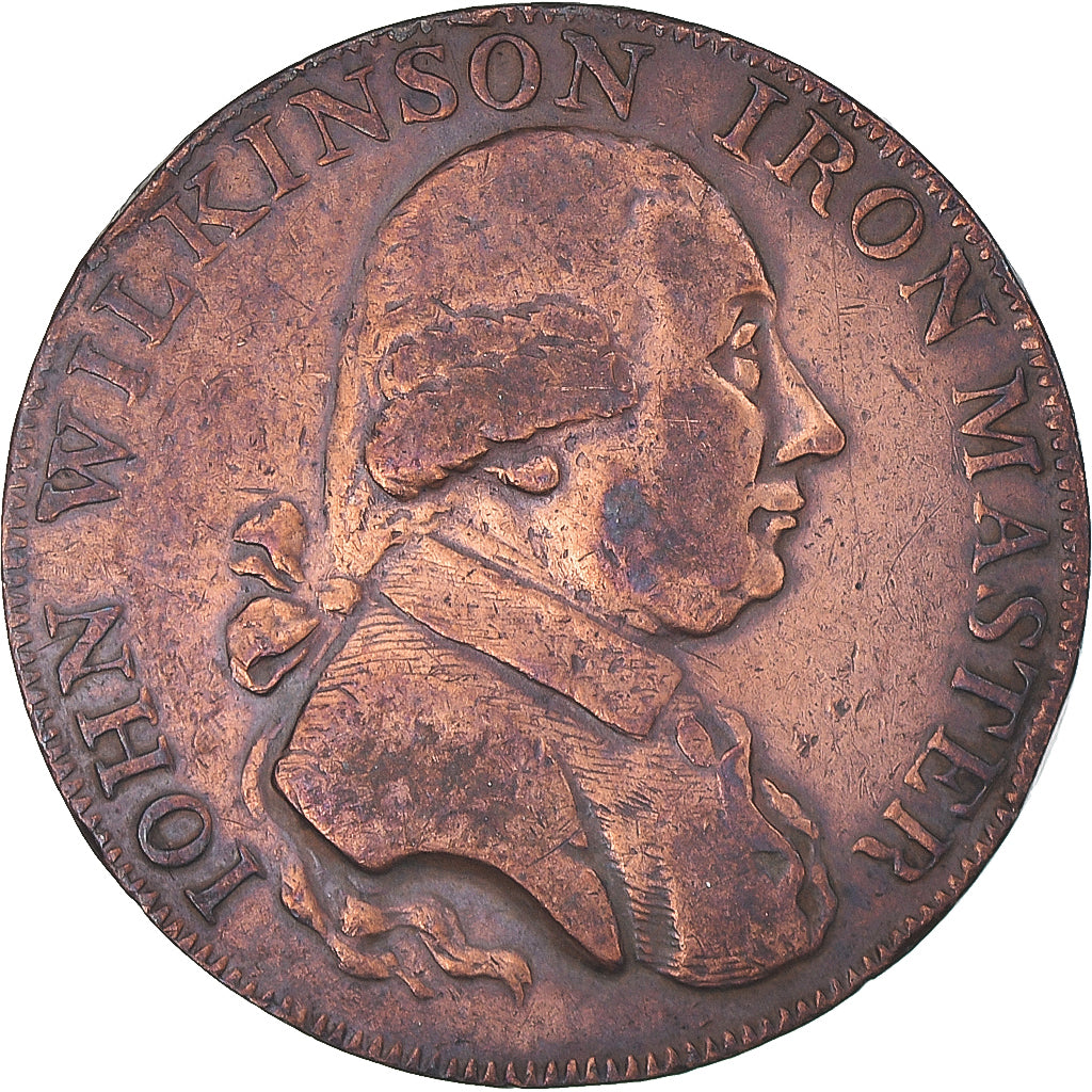 Grande-Bretagne, Jeton, Trades, John Wilkinson Iron Master, 1790, TTB, Cuivre