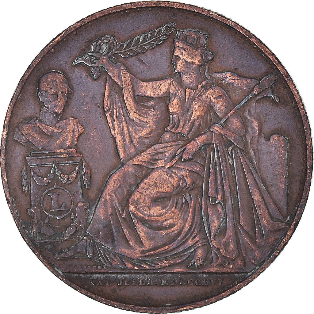 Bélgica, medalha, Léopold Ier, 25ème Anniversaire de l'Inauguration du Roi