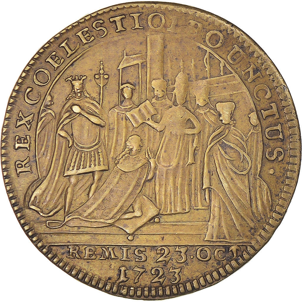 Frankreich, betaalpenning, Sacre de Louis XV à Reims, History, 1723, SS+