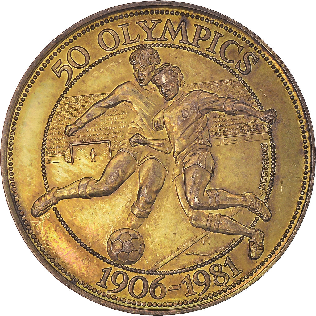 França, medalha, 50 Olympics, Football, Desportos e Lazer, 1981, AU(50-53)