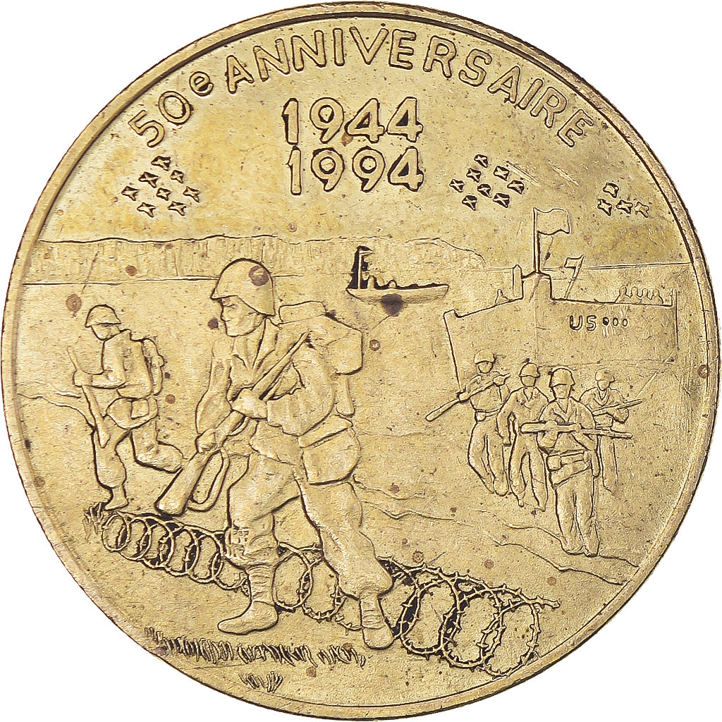 France, Token, 50ème Anniversaire du Débarquement, Jour J, WAR, 1994