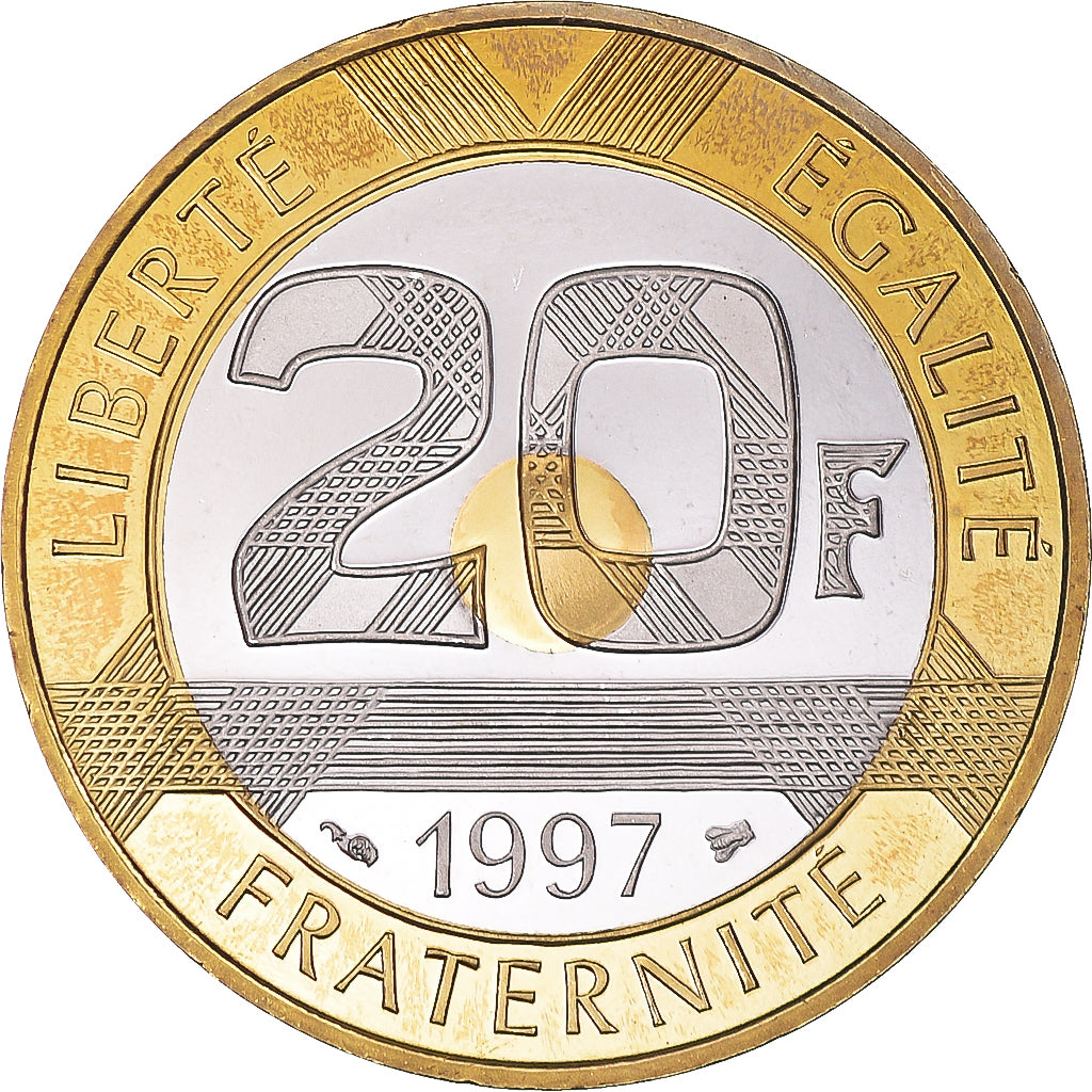 Moneta, Francia, Mont Saint Michel, 20 Francs, 1997, Paris, Proof / BE, FDC