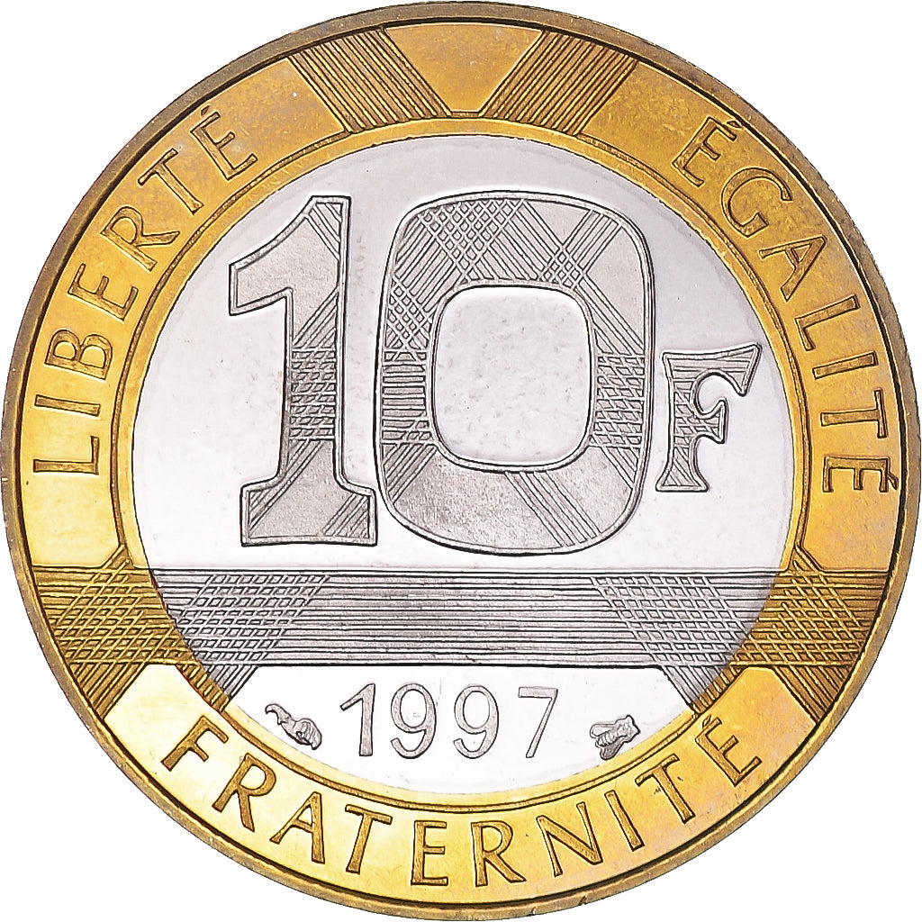 Münze, Frankreich, Génie, 10 Francs, 1997, Paris, BE, STGL, Aluminum-Bronze