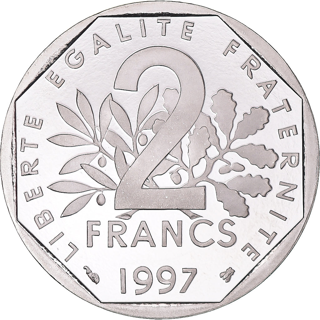 Coin, France, Semeuse, 2 Francs, 1997, Paris, Proof / BE, MS(65-70), Nickel