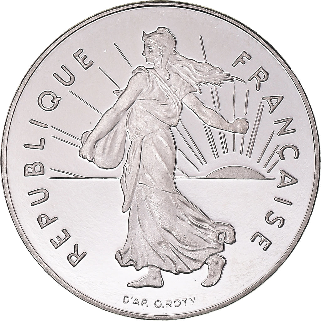 Moeda, França, Semeuse, Franc, 1997, Paris, Proof / BE, MS(65-70), Níquel