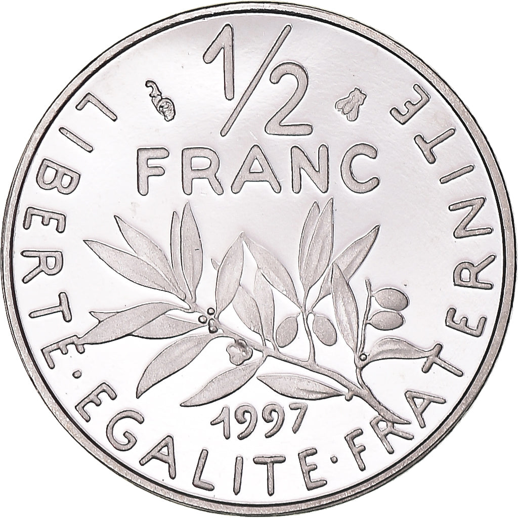 Moneta, Francia, Semeuse, 1/2 Franc, 1997, Paris, Proof / BE, FDC, Nichel