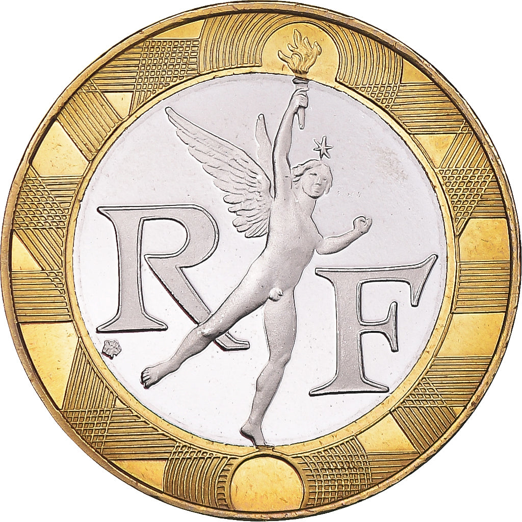 Munten, Frankrijk, Génie, 10 Francs, 2001, Paris, BE, FDC, Aluminum-Bronze
