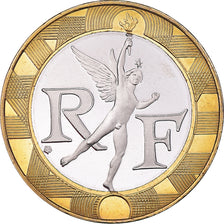 Munten, Frankrijk, Génie, 10 Francs, 2001, Paris, BE, FDC, Aluminum-Bronze