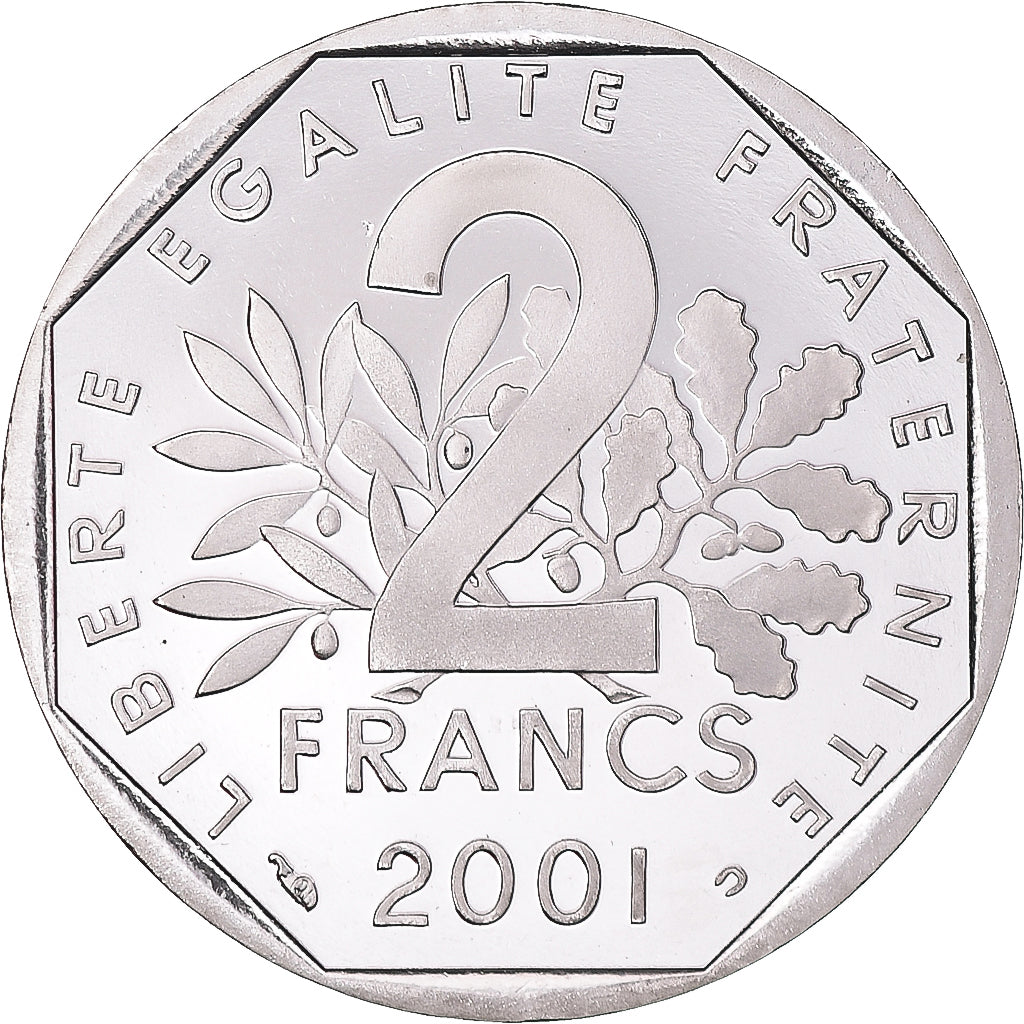 Coin, France, Semeuse, 2 Francs, 2001, Paris, BE, MS(65-70), Nickel, KM:942.2
