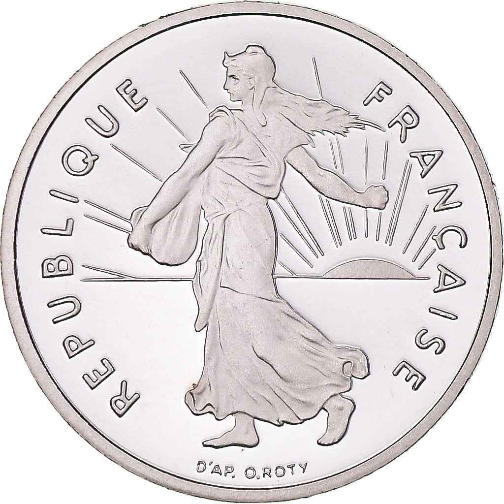 Moeda, França, Semeuse, 1/2 Franc, 2001, Paris, Proof / BE, MS(65-70), Níquel