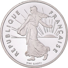 Moeda, França, Semeuse, 1/2 Franc, 2001, Paris, Proof / BE, MS(65-70), Níquel