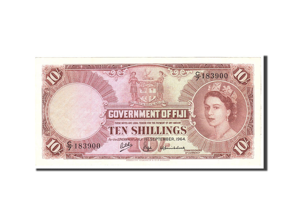 Figi, 10 Shillings, 1964, KM:52d, 1964-09-01, BB