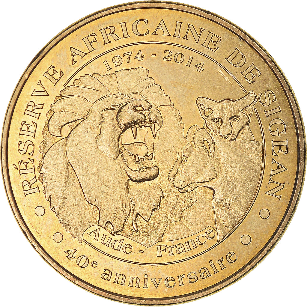 Francia, zeton, Jetón turístico, Sigean - Réserve n°20, 2014, MDP, SC
