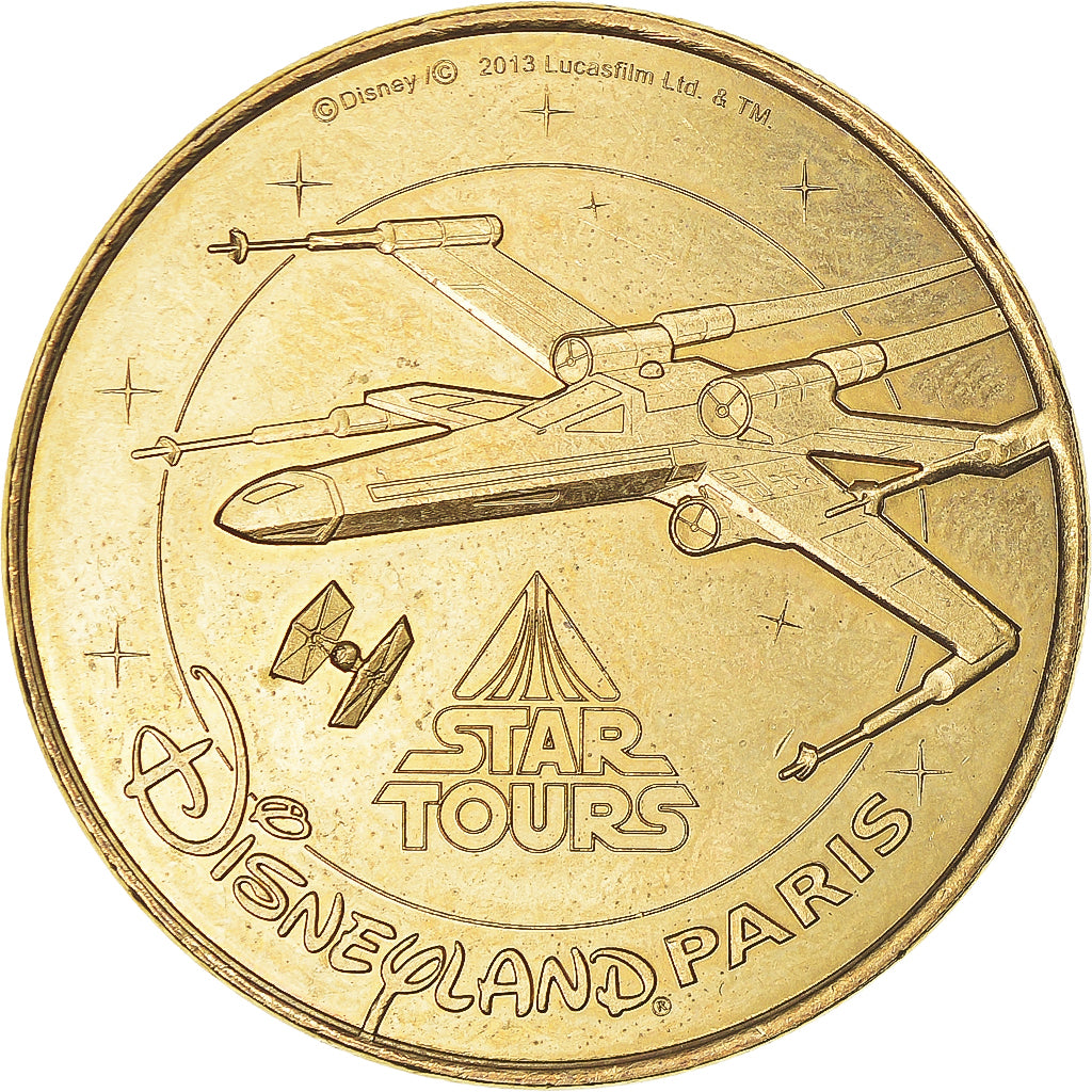 França, Token, Token turístico, 77/ Disneyland - Star Tours, 2015, AU(50-53)