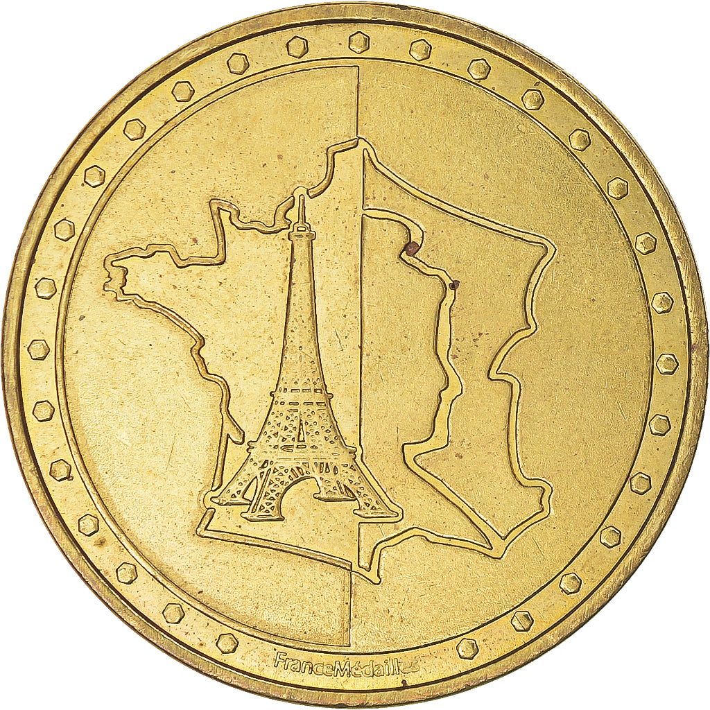 Francia, zeton, Jetón turístico, Cité de Carcassonne, Aude, MBC+, Aluminio y