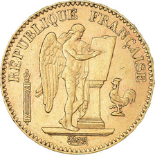 Moeda, França, Génie, 20 Francs, 1871, Paris, AU(50-53), Dourado, KM:825