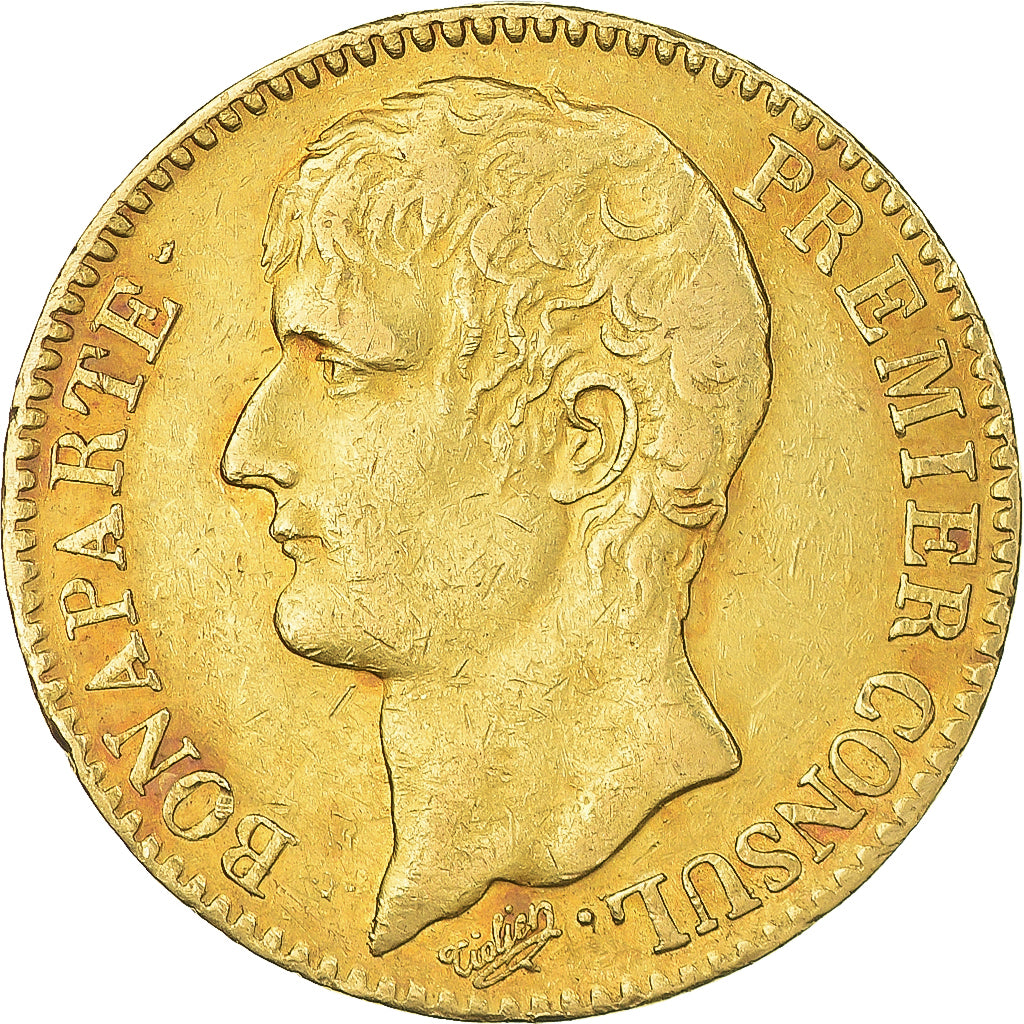 Coin, France, Napoléon I, 40 Francs, An 12 (1804), Paris, AU(50-53), Gold