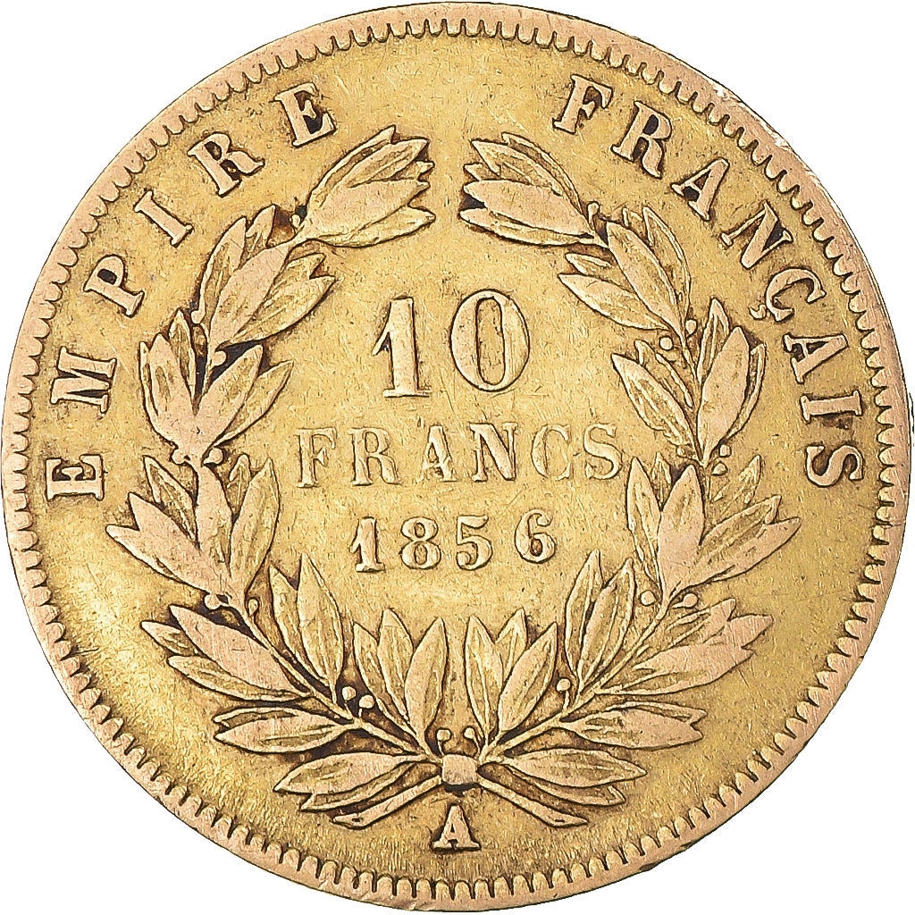 Monnaie, France, Napoleon III, 10 Francs, 1856, Paris, TB, Or, Gadoury:1014