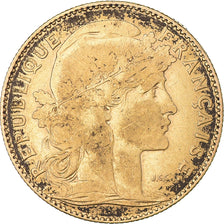 Moneda, Francia, Marianne, 10 Francs, 1900, Paris, BC+, Oro, KM:846