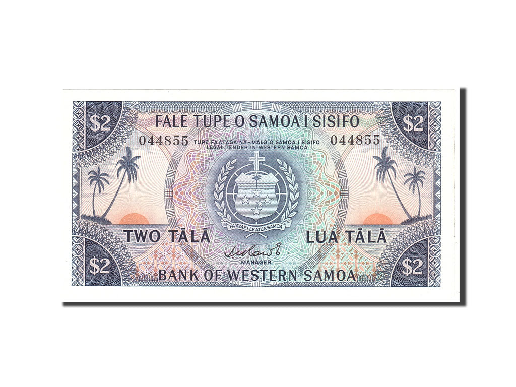 Western Samoa, 2 Tala, 1967, KM:17b, Undated, UNC(65-70)