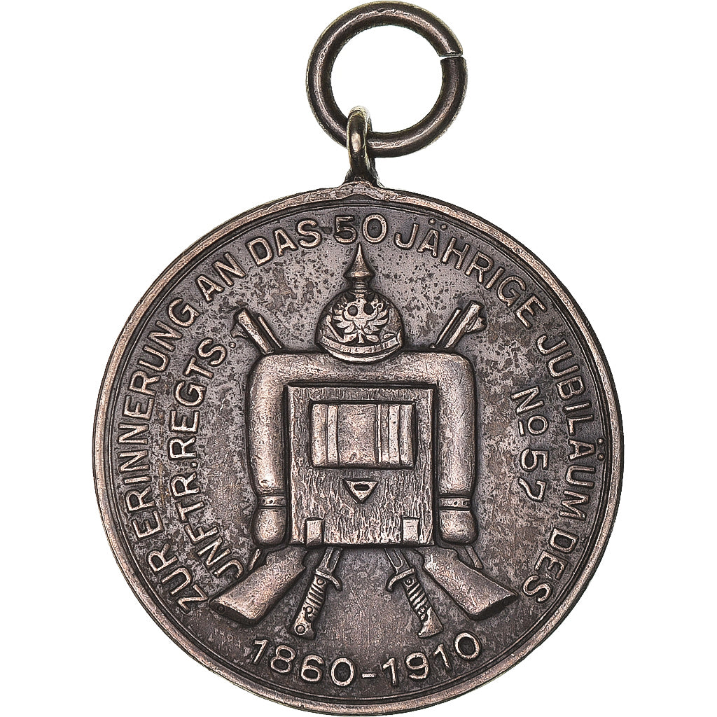 Alemania, medalla, 50 Jährige Jubiläum des JNFTR. REGTS N°57, Military, 1910