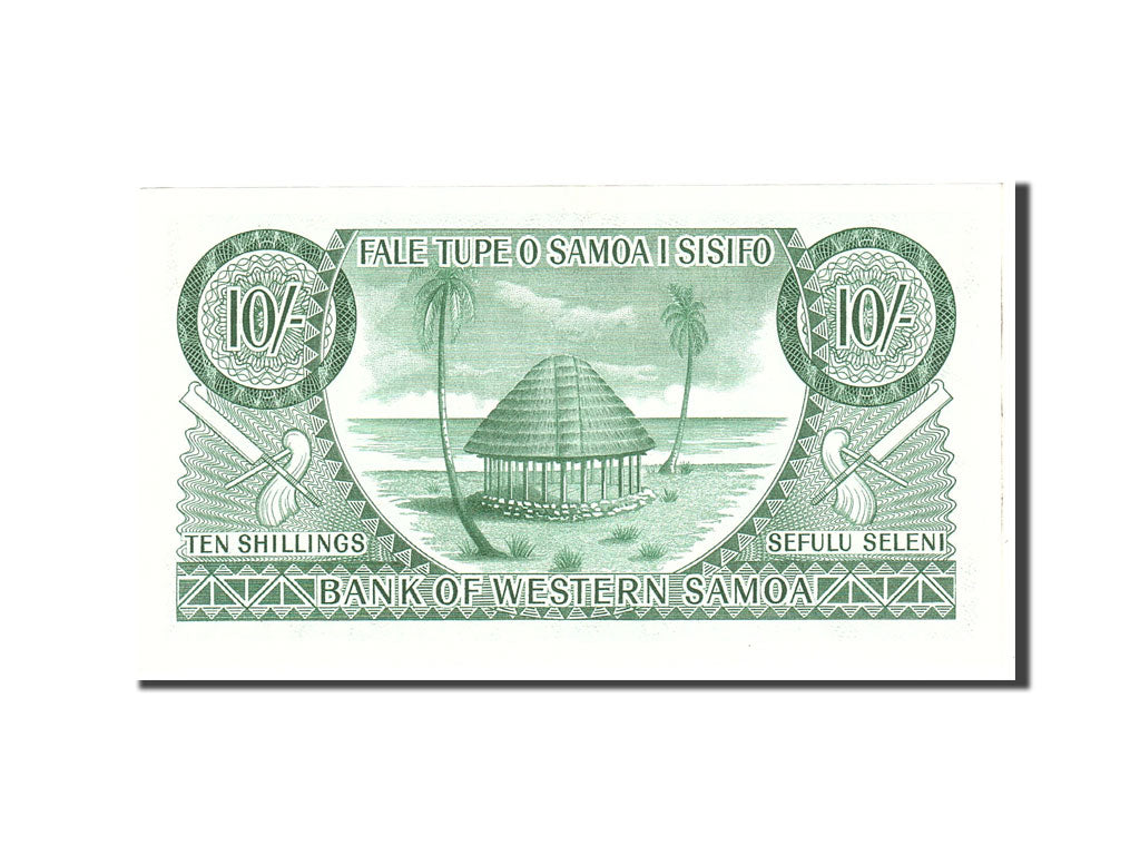 Western Samoa, 10 Shillings, 1963, KM:13a, Undated, UNC(63)