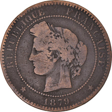 Coin, France, Cérès, 10 Centimes, 1879, Paris, VF(20-25), Bronze, KM:815.1