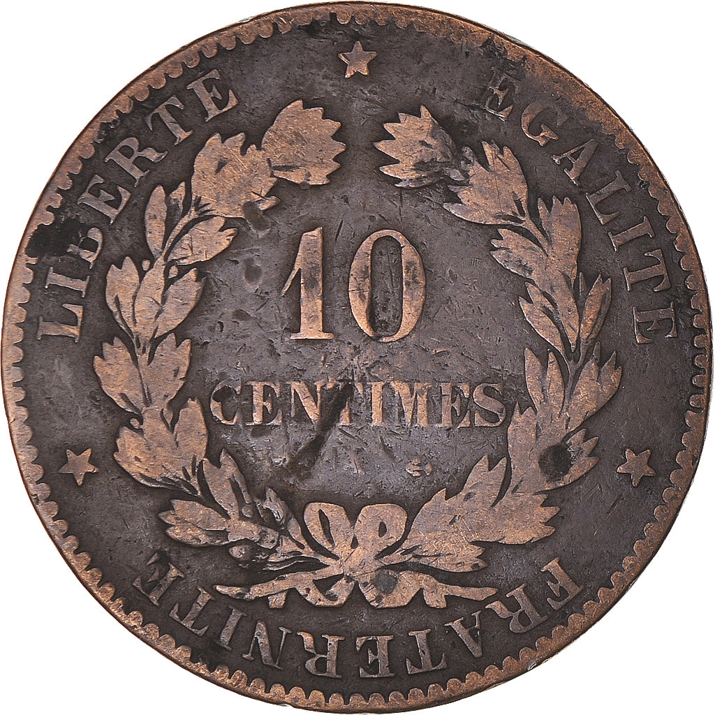 Coin, France, Cérès, 10 Centimes, 1879, Paris, VF(20-25), Bronze, KM:815.1