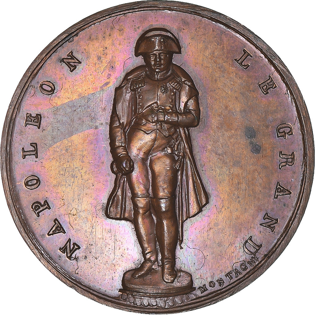 France, Medal, Restauration de la statue de Napoléon par Louis-Philippe