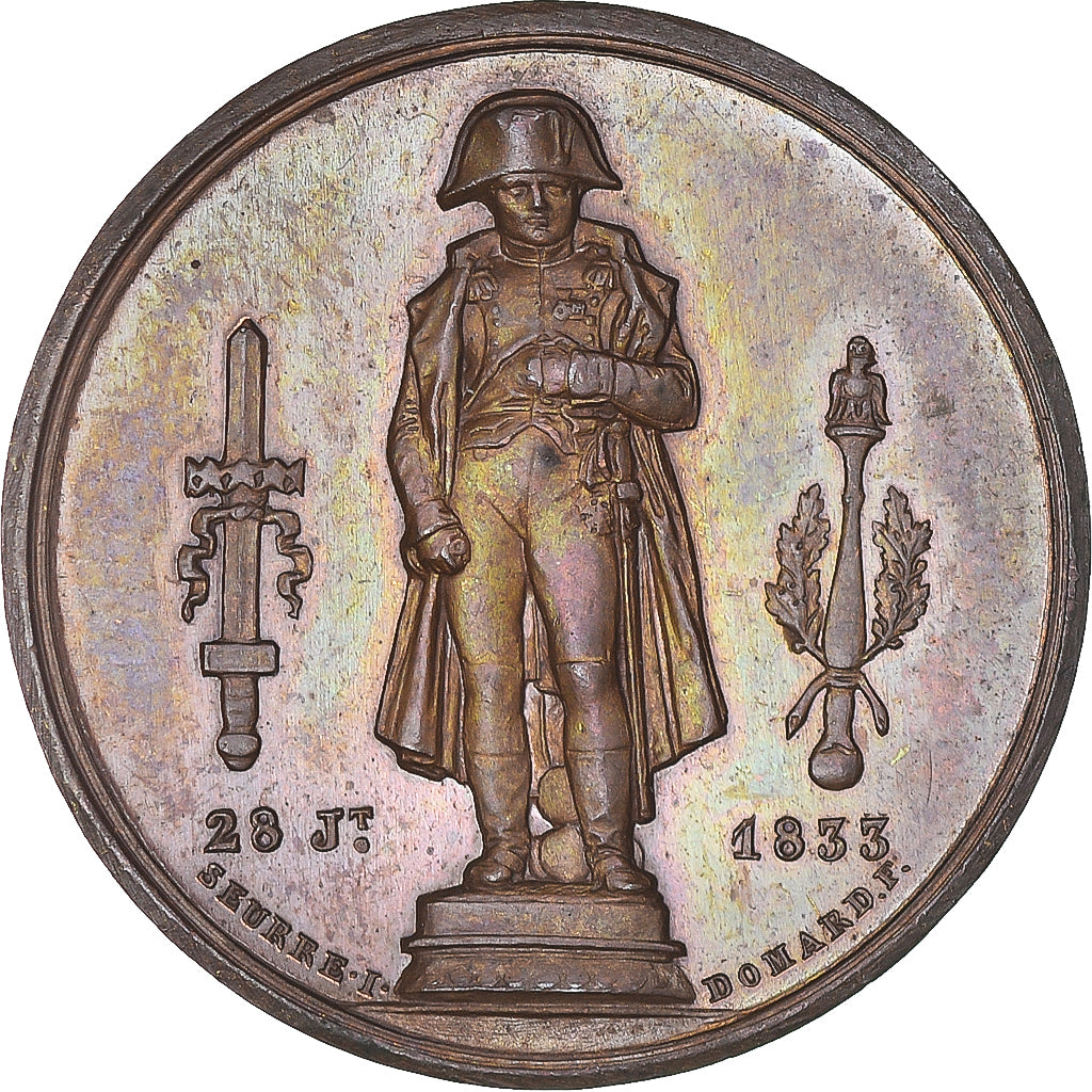 Frankreich, Medaille, Restauration de la statue de Napoléon par Louis-Philippe