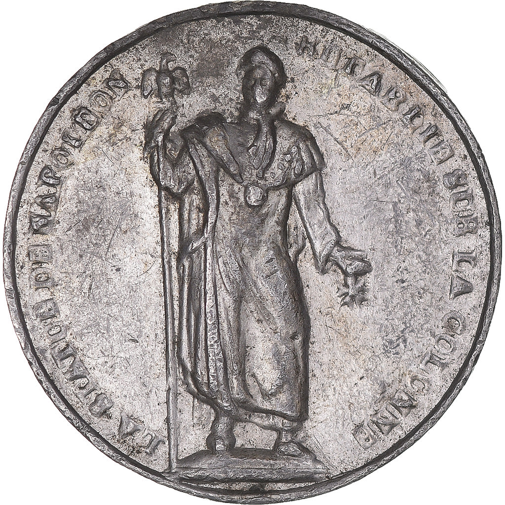 Francia, medalla, Restauration de la statue de Napoléon par Louis-Philippe