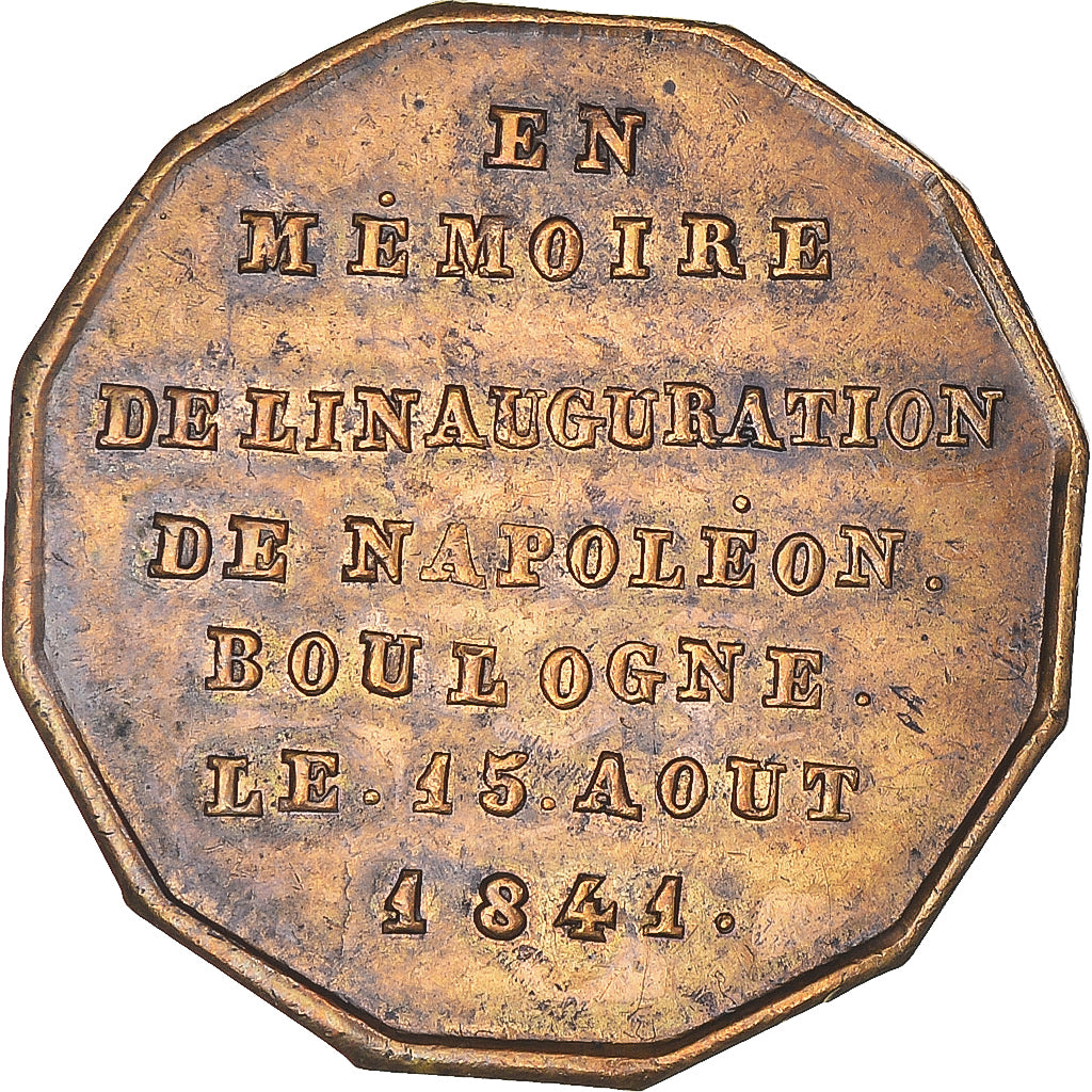 France, Token, Inauguration de la Statue de Napoléon à Boulogne, History