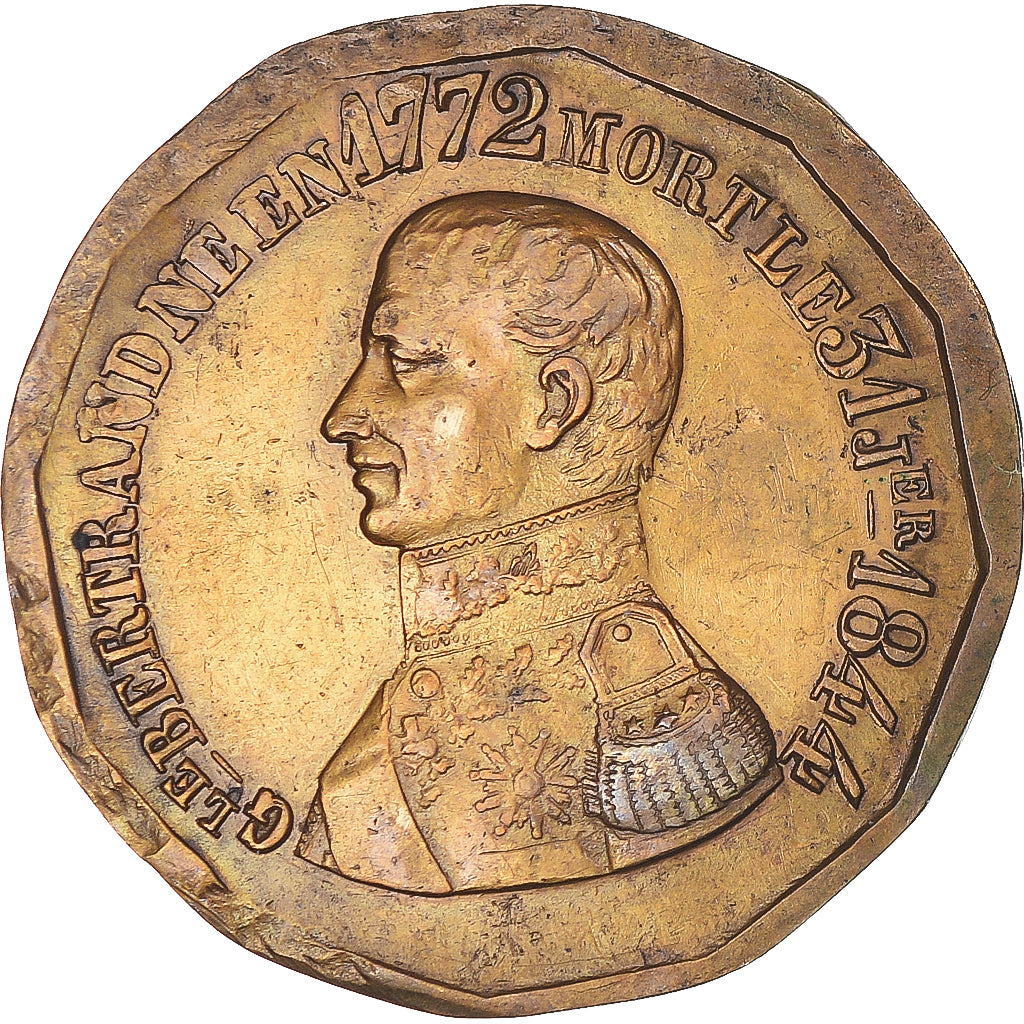 France, Jeton, Général Bertrand, Fidèle Ami de Napoléon, History, 1844