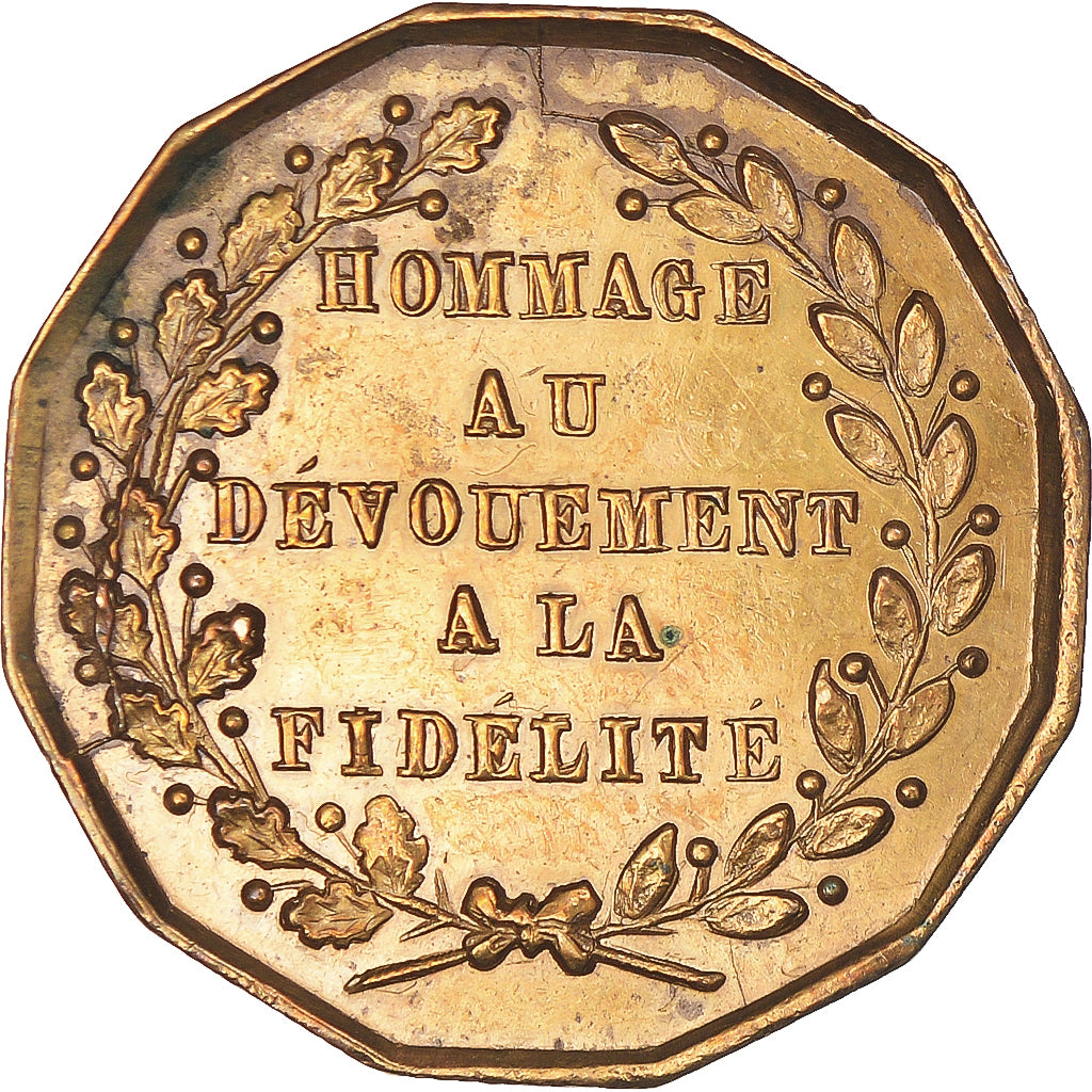 Francja, Token, Hommage au Général Bertrand, Historia, 1844, AU(50-53)
